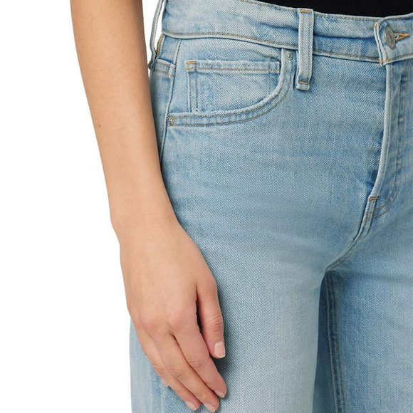 Hudson | Memory Denim Distressed Rosie Wide-Leg Ankle Jeans - Picture 4 of 8